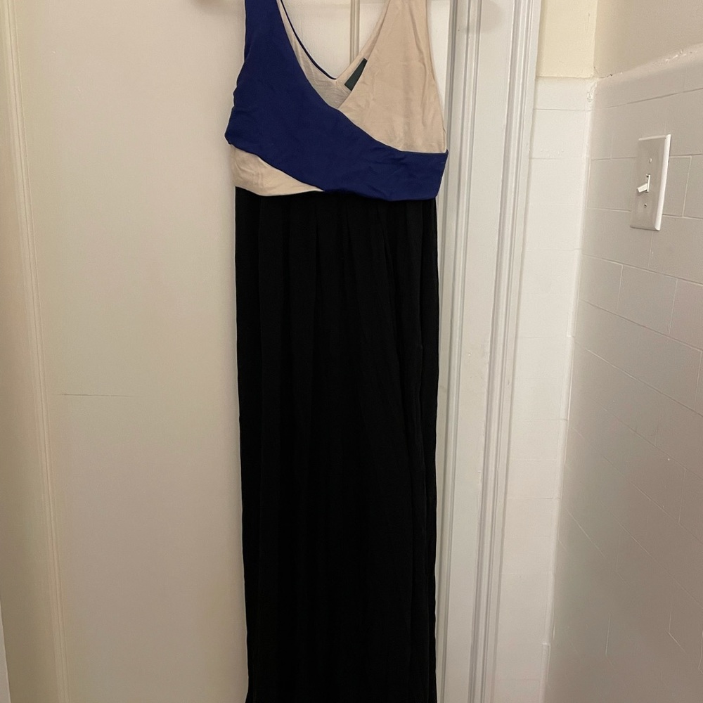 Blue, black. Cream maxi dress